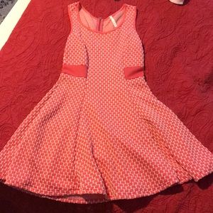 Casual pink and white dress